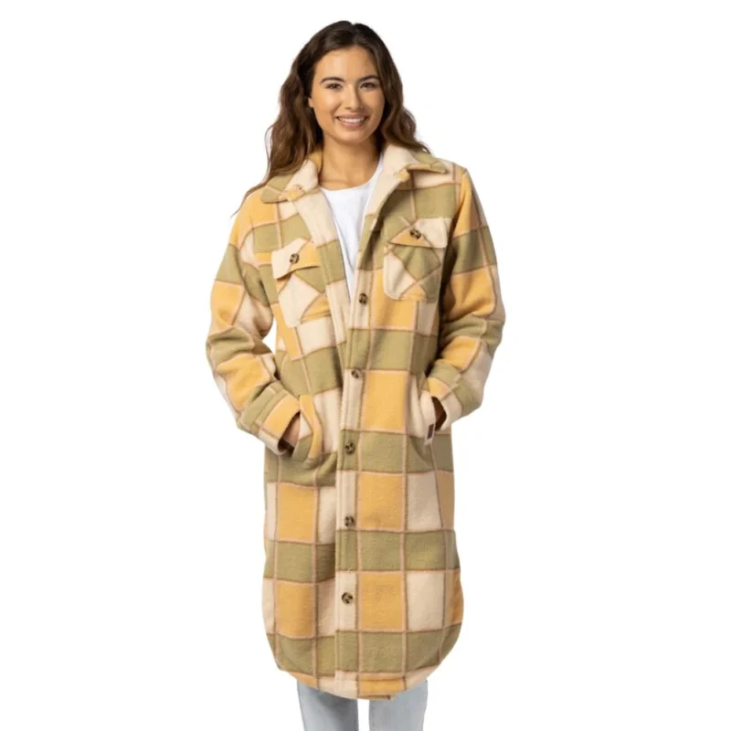 MANTEAU RIP CURL LONG LINE CHECK Soldes
