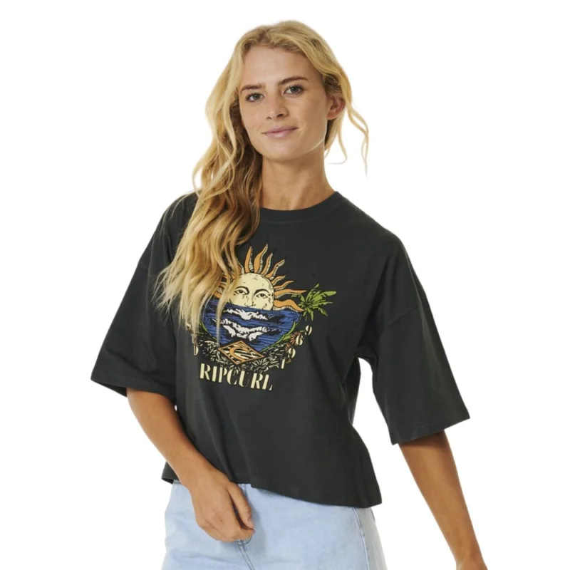 Must-Have T-SHIRT RIP CURL SHORE BREAK HERITAGE CROP