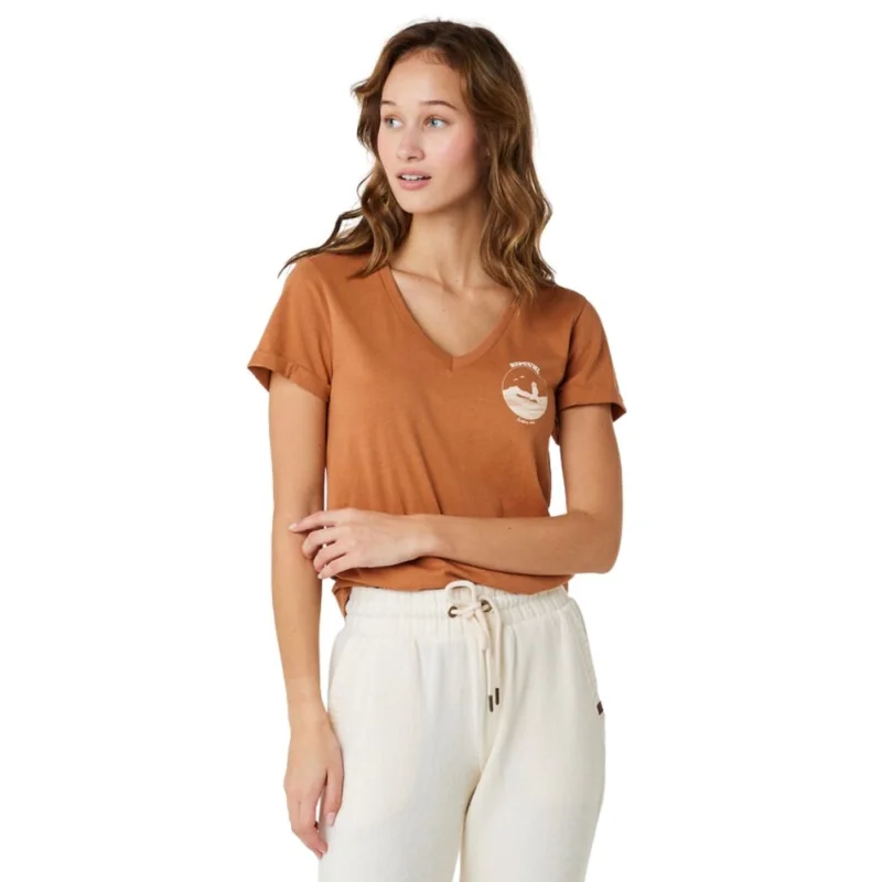 T-SHIRT RIP CURL RE-ENTRY V NECK Remise