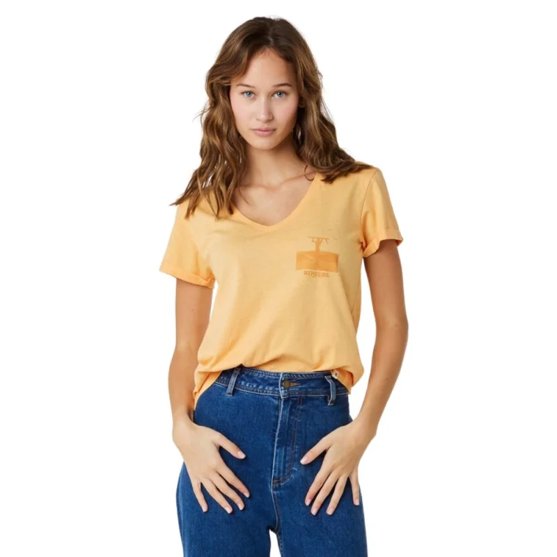 Expédition Rapide T-SHIRT RIP CURL RE-ENTRY V NECK