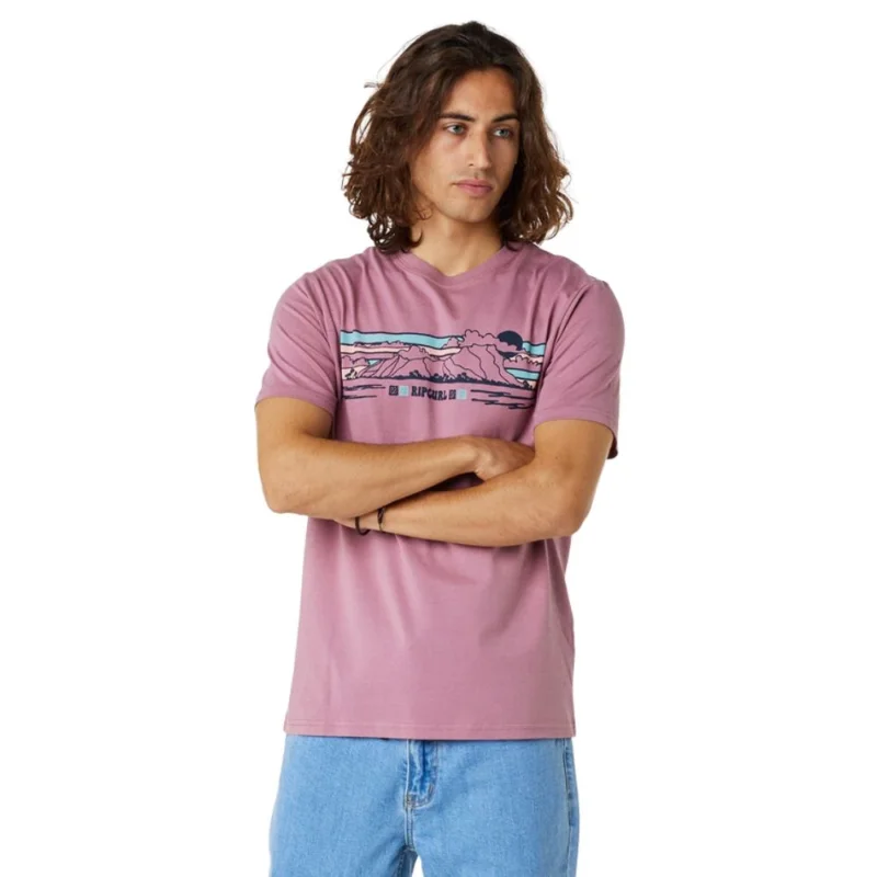 T-SHIRT RIP CURL DOWN THE LINE STRIPE Bon Plan