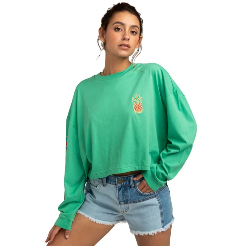 T-SHIRT BILLABONG BEACH BOYFRIEND CROP Offre Exclusive