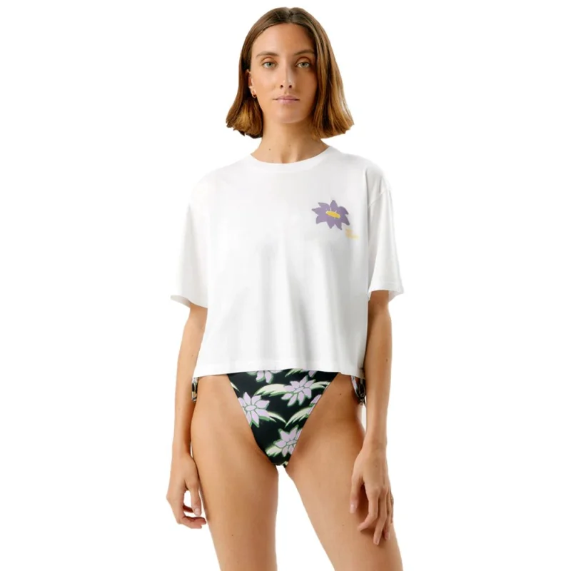 Livraison Express T-SHIRT PUKAS CROPPED CITY FLOWERS