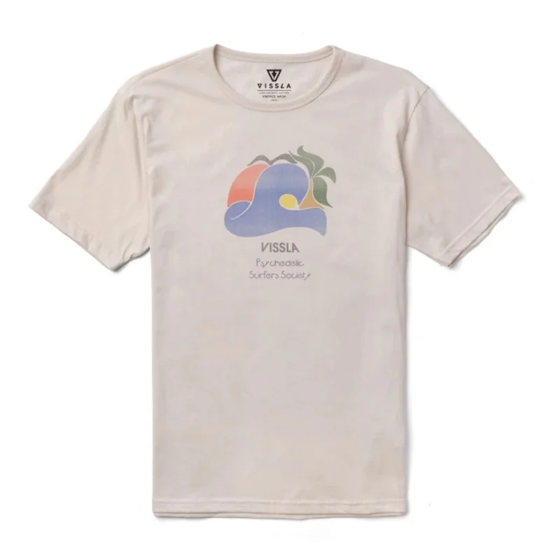 T-SHIRT VISSLA PSYCHEDELIC WAVE ORGANIC Pas Cher
