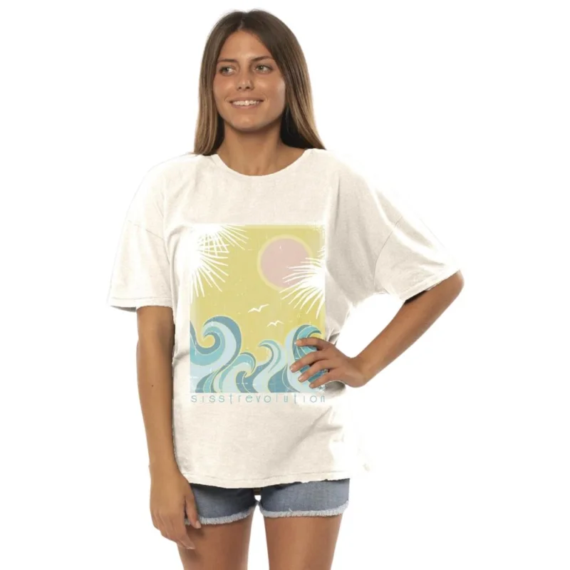 T-SHIRT SISSTREVOLUTION SWIRLS Top Vente