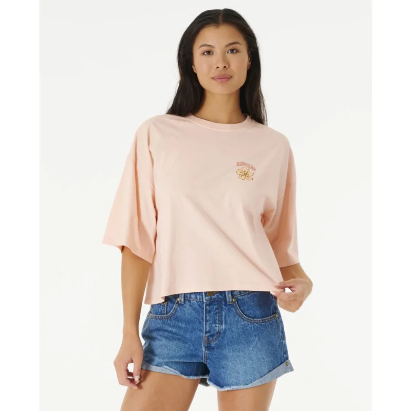 Offre Limitée T-SHIRT RIP CURL ALOHA WITH LOVE HERITAGE CROP