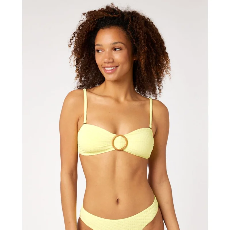 TOP BIKINI RIP CURL CUSTOM RIB BANDEAU Prix Cassé