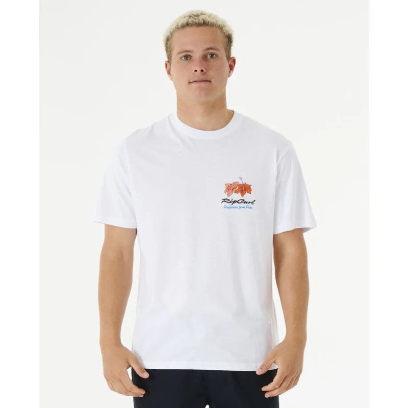 Petit Prix T-SHIRT RIP CURL POSTCARDS HIBISCUS