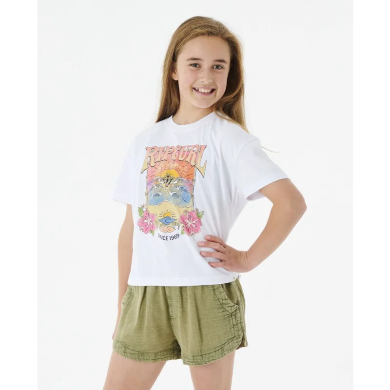 T-SHIRT RIP CURL BARRELLED CROP Meilleur Choix