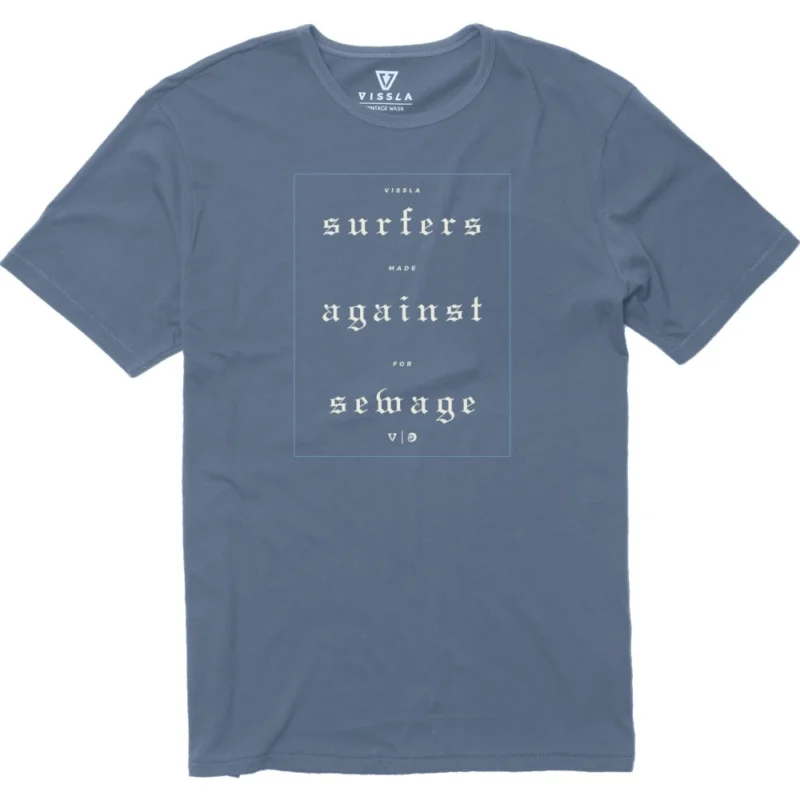 T-SHIRT VISSLA SURFERS AGAINST SEWAGE Populaire