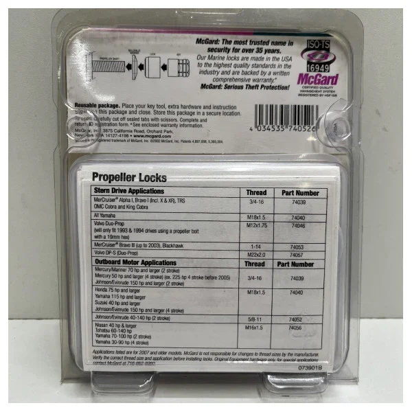 Remise McGard Propeller Lock Bolts - 851057