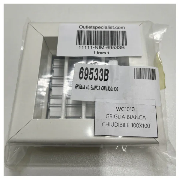 Nouvel Arrivage Uflex WC1010 Aircon Air Vent 100 x 100 mm White - 69533B