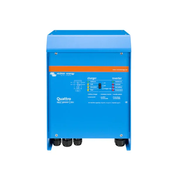 Victron Quattro 24V 3000W 70a - 230V battery charger inverter - VIQUA243020010 Nouvelle Collection