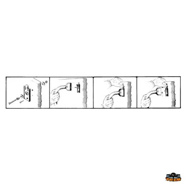 Certifié Trem 64759 Extractable Fasteners Set with Safety Clamps for Bathing Ladder - S20 34 080