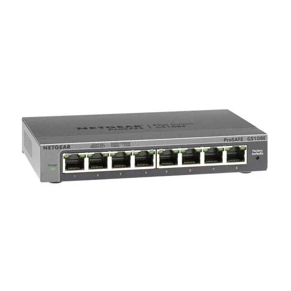 Meilleur Choix Netgear GS108E 300PES Ethernet Hub with 8 Ports