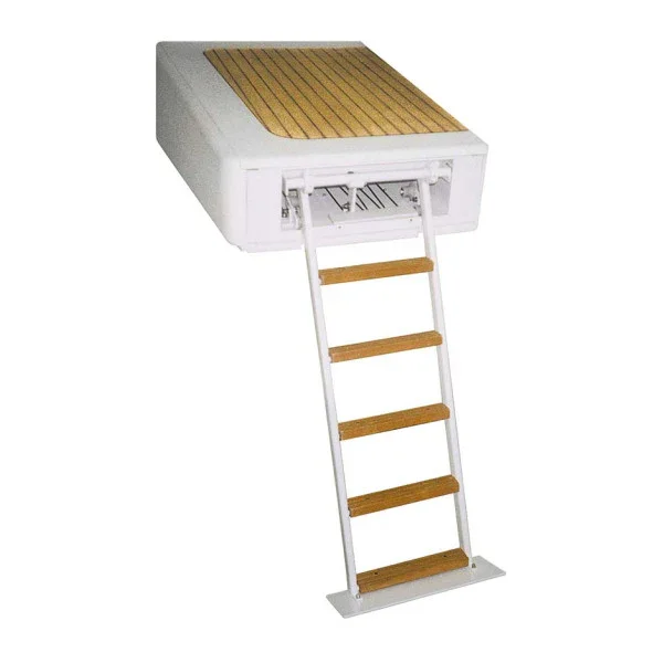 Marque Besenzoni SI401 White Coated Stainless Steel Hydraulic Bathing Ladder