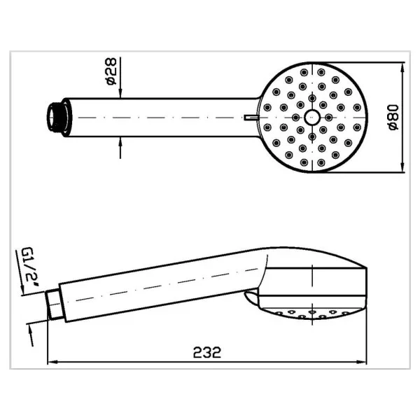 Zucchetti Chrome Hand Shower Head With 3 -Jet Functions - Z94172 Promotion Saisonnière