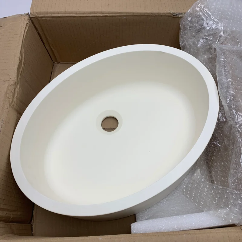 Livraison Express Vetrofreddo 0303567 White Glass Sink Elegant Oval Design
