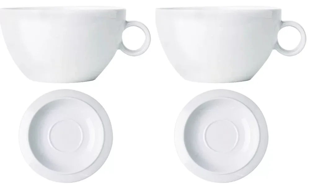 Meilleur Prix Alessi TAC1/78+TAC1/79 Fine China Tea Cup Set With Plate