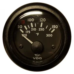 VDO N02 120 402 Oil Pressure Gauge 24V Black Offre Limitée
