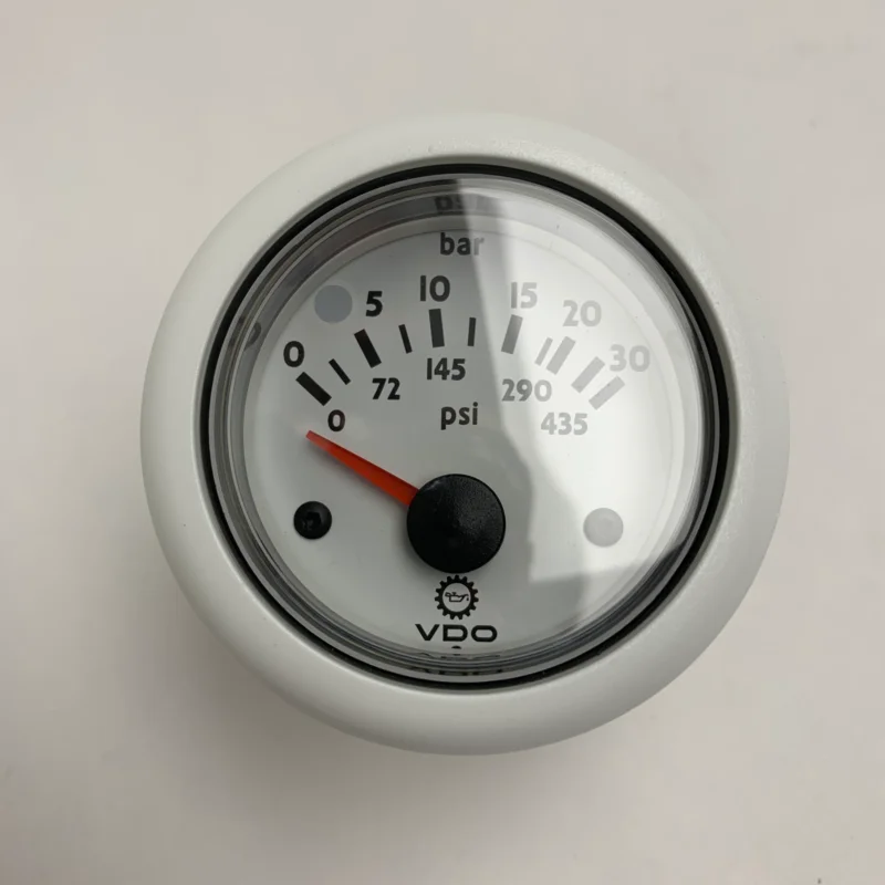 VDO 30Bar Pressure Gauge Oil Pressure White N02 124 118 Meilleur Choix