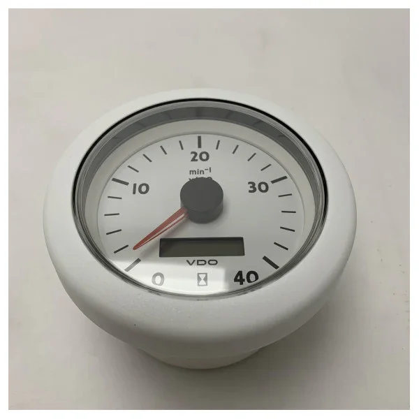Commander Maintenant VDO Viewline N02012110 Tachometer Hourer 4000 RPM White