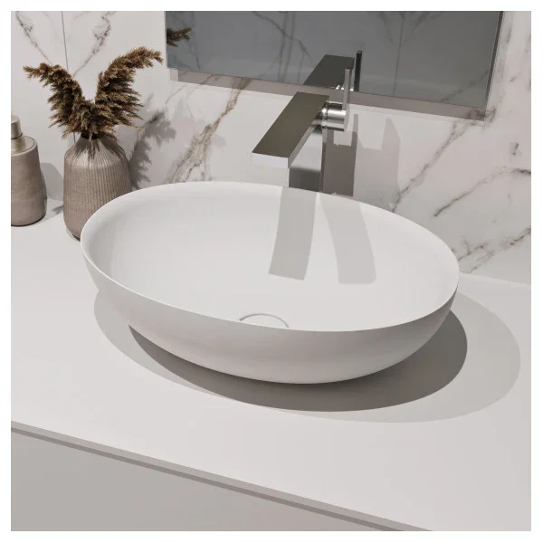 Satisfait Ou Remboursé Arius K01 Washbasin Contemporary Design White Finish