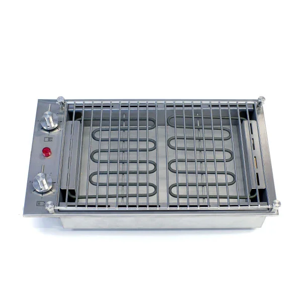 Solde Techimpex PowerGrill Stainless Steel Double Boat Grill 230V - PCRBar353230