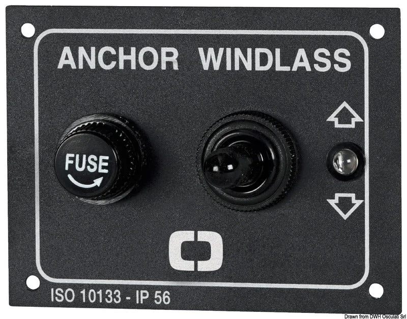 Osculati 02.341.00 Windlass Control Panel with Fuse Black Commande En Gros
