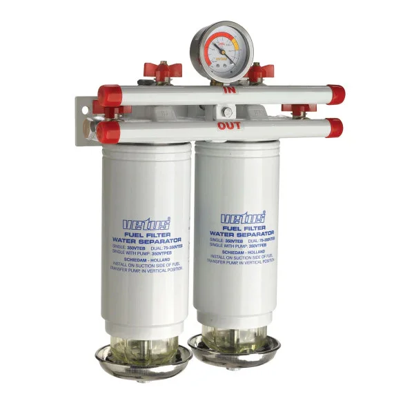 Dernier Modèle Vetus 75350VTEB Double Fuel Filter Water Separator 460 L/H
