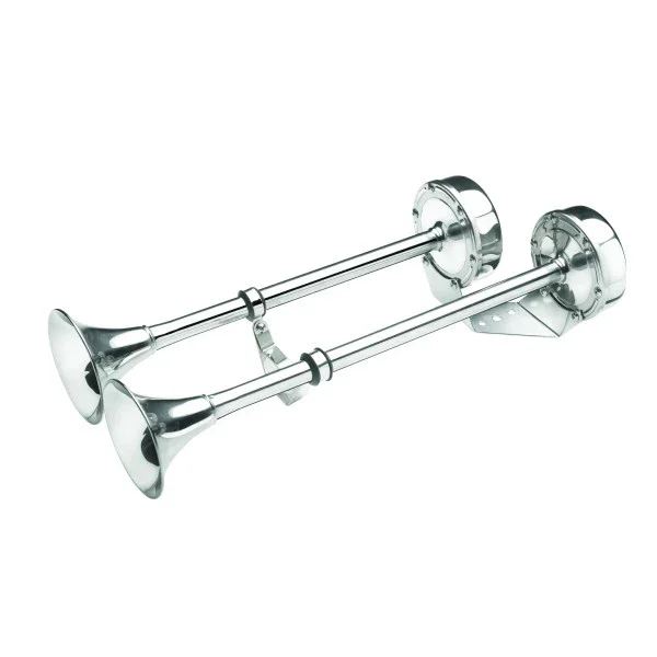 Vetus H12D Double Air Horn Trumpet Stainless Steel 12V Paiement Sécurisé