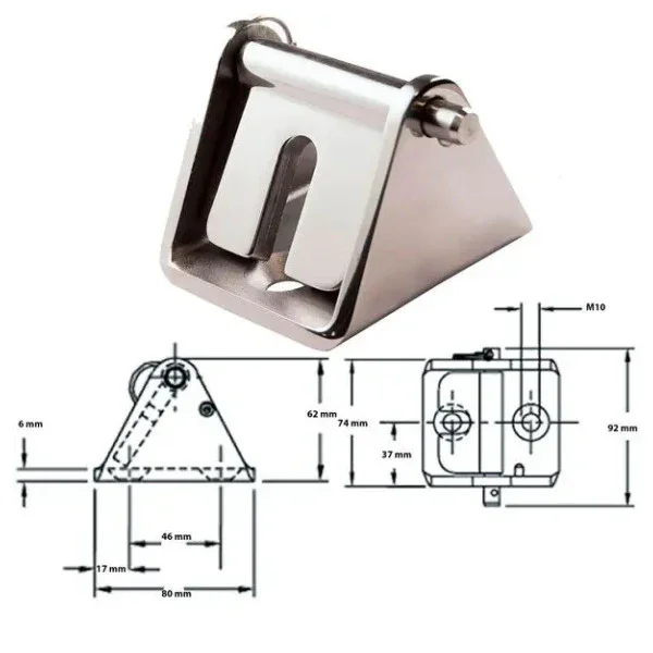 Maxwell P104335 Stainless Steel Chain Stopper 10 mm Commande En Gros
