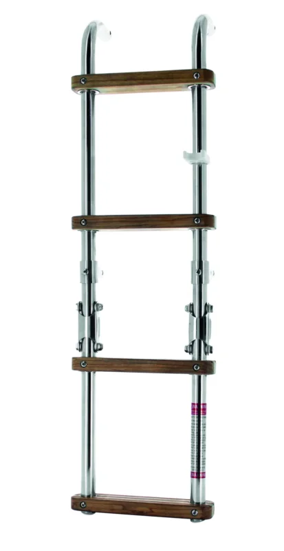 Vetus SLFM4A bathing ladder foldable 4 steps with teak Prix Cassé