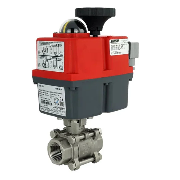 Prix Promo J+J L20 J3 electric controlled ball valve 1 inch stainless steel