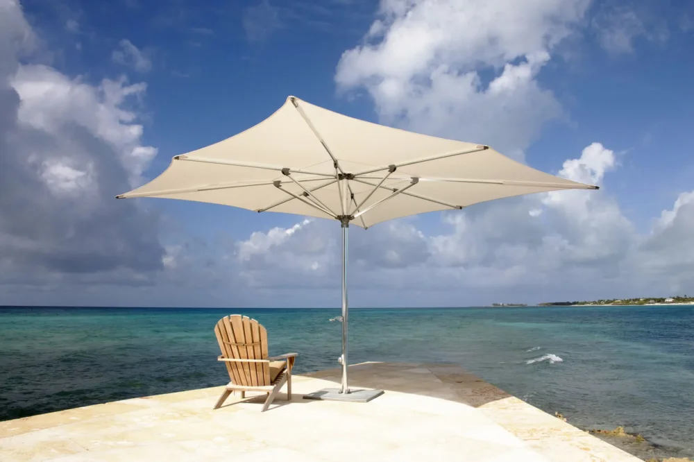 Tuuci Ocean Master MAX-Classic Stainless Steel Octagon 9‘ Parasol in Cadet Grey Solde