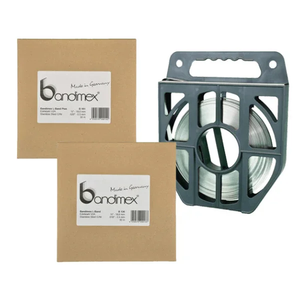 Seulement Aujourd'hui Bandimex stainless steel L-kembland 19mm x 0.40mm Corrosion Resistant 30m Roll