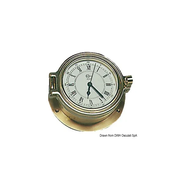 High-Quality Marine Brass Chrome Poseidon Nautical Clock with Quartz Movement Solde