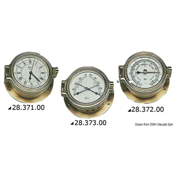 Barigo Poseidon+al Marine Clock - Durable Aluminum Maritime Timepiece for Boats and Ships Prix Réduit
