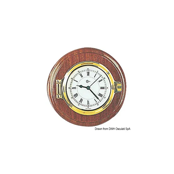 Meilleure Vente Marine Quartz Clock with Brass and Wood Housing - Durable, Waterproof Ship Timepiece
