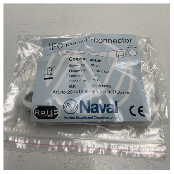 Naval 201412 IEC Male F-connector antenna coaxial cable Seulement Aujourd'hui