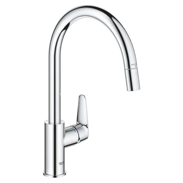 Grohe QuickFix Start Curve single lever kitchen mixer tab chrome Usine Directe