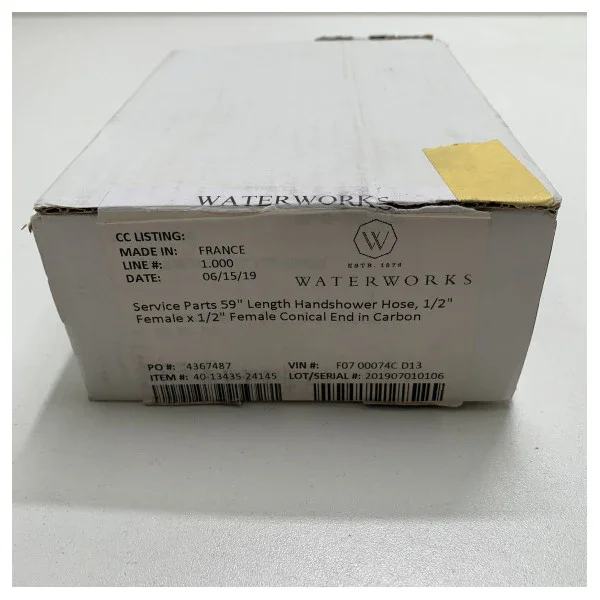 Prix Bas Waterworks Carbon End Hand Shower Hose 1.5m Marine-Grade Durable Flexible Connector