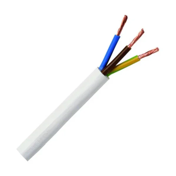 Hemmink 3G 2.5 mm2 power cable white flexible - HO5VV-F Meilleur Prix