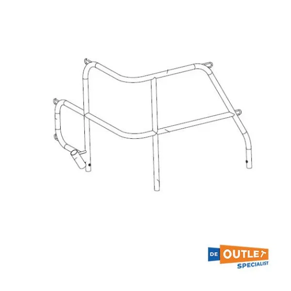 Dernier Modèle Hanse Stainless Steel Marine Stern Rail H385/H415 - Durable Safety & Support for Boats