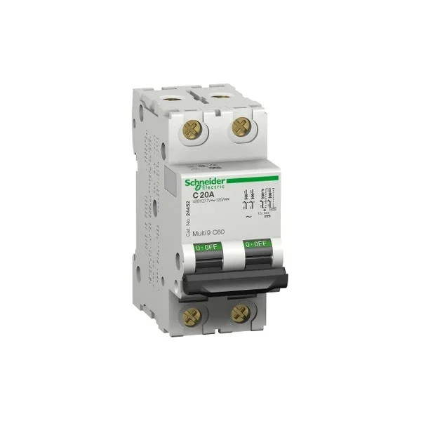 Schneider Electric C60 2-Pole 15A Miniature Circuit Breaker for Marine Electrical Safety Prix Choc