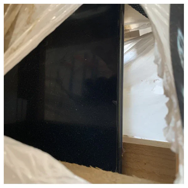 Pas Cher Hard Glass black glass room divider 178 x 134 cm