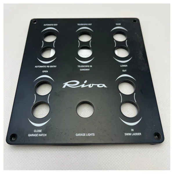 Riva Black Coated Marine Control Panel for Boat Aft and platform Functions - RCP Dernière Chance