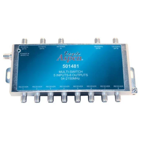 Meilleure Vente Aspan 501481 5x8 satellite mutiswitch with power adapter
