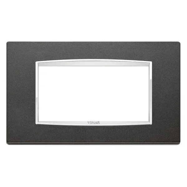 Vimar Eikon Classic 4M Metal Cover Plate Matte Anthracite - Durable Marine-Grade Switch and Socket Faceplate Jusqu'à Épuisement Des Stocks