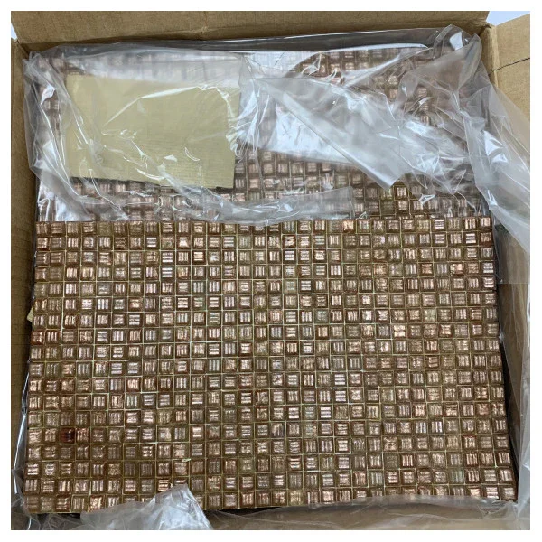 Solde Premium Bisazza Glass Mosaic Tiles GM 10x10mm - Durable Marine-Grade Bronze Copper Finish for Wet Areas and Boats